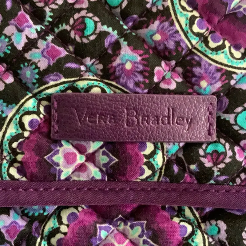 Vera Bradley Shoulder Purse with Floral Pattern and Purple Color