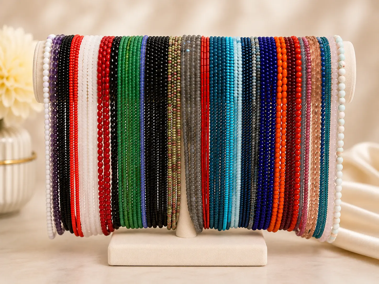 Single Strand Beaded Necklace