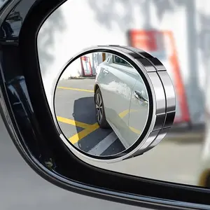 Rearview Mirror 2 Counts 360 Degree Adjustable Blind Spot Mirror Wide Angle Glass Mirror for Car Safety & Visibility Enhancer
