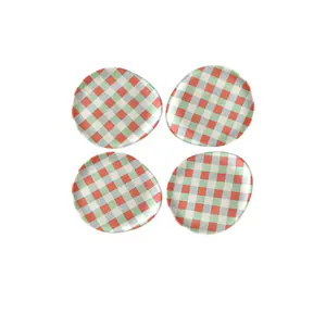 Xenia Taler Coasters Set Of 4 in Coaster Gingham