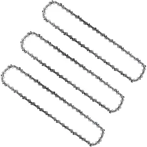 3PC 10 Inch Chainsaw Chains, Replacement Chain for Black & Decker LCS1020 LCS1020B 20V Max Chainsaw, 10" Chain for WORX WG322 WG322.9 Cordless Chainsaw - 3/8'' .043'' 40 Drive Links