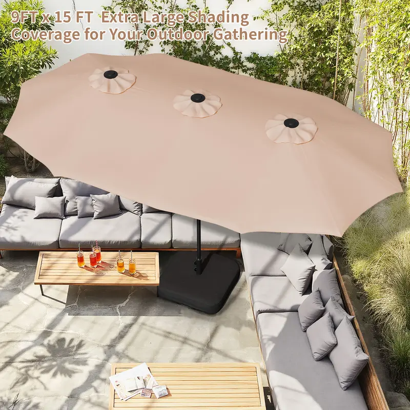 ShadeSpan aerial view showing full 9x15ft shade coverage
