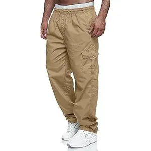 Men’s Cargo Jogger Pants with Multi Pockets | Stretch Tactical Work Pants with Elastic Waist & Cuffed Ankle | Lightweight Outdoor Hiking Utility Pants for Work, Travel & Everyday Wear