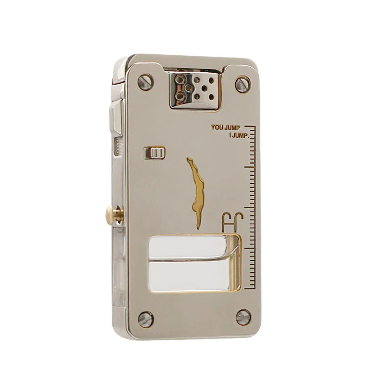 CHIEF Brand Vintage 95g High-End Metal Lighter, White Copper-Brass Shell with Copper Finish, Windproof, Lightweight, Exquisite Gift Box, Home Accessory for Boyfriends, Dads, Husbands (Birthday Gift)