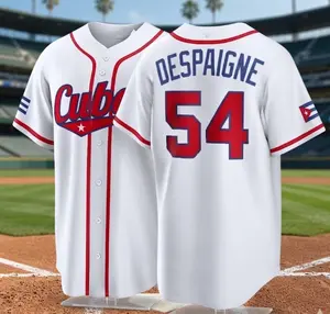 Men's Custom NEW #54 #10 WhitecUBA Baseball 2026 World Baseball Classic Road Stadium Jersey, Vintage Streetwear Baseball Jersey - Casual Baseball Jersey Outfits - Unisex - Trendy Baseball Jerseys #tiktokfashion #gamedayfit #USA #baseball