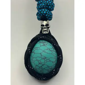 Handmade Turquoise Egg Celtic Slammer Paracord Keychain