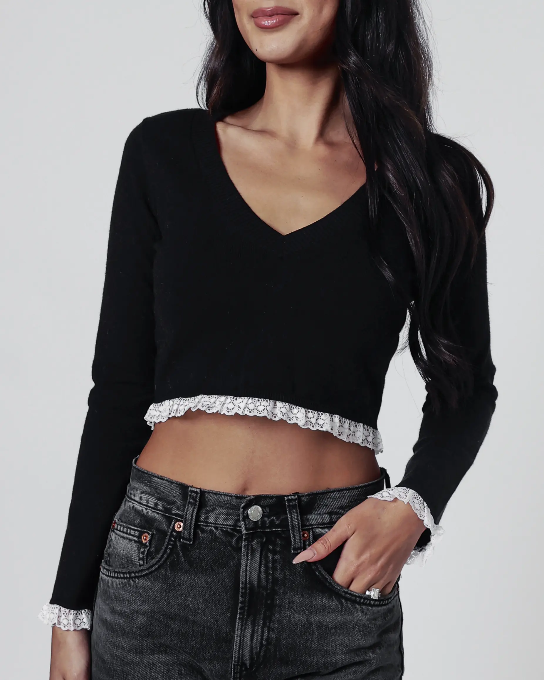 Victoria Lace Sweater Top
