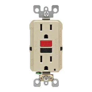 Leviton SmartlockPro 15 amps 125 V Duplex Ivory GFCI Outlet 5-15R 1 pk