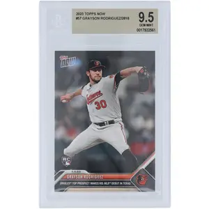 Grayson Rodriguez Baltimore Orioles 2023 Topps Now MLB Debut 04.05.2023 #57 BGS Authenticated 9.5 Rookie Card