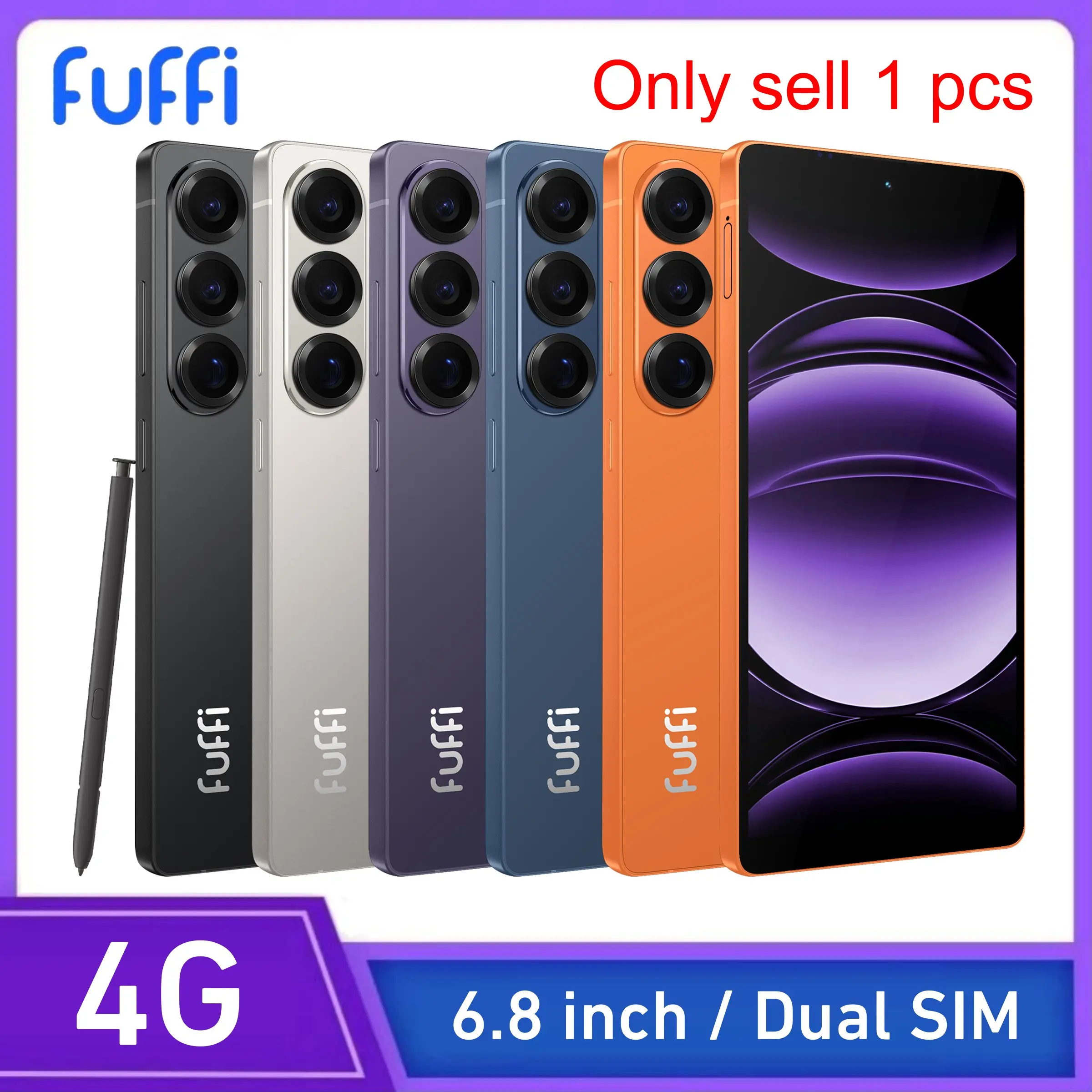 Fuffi Smartphone 6.8 Inches, 4GB RAM 32GB Storage, Dual Sim, 4100mah ...
