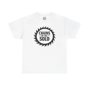 Chains of the Sold logo T-Shirt | circular saw blade design, band merch