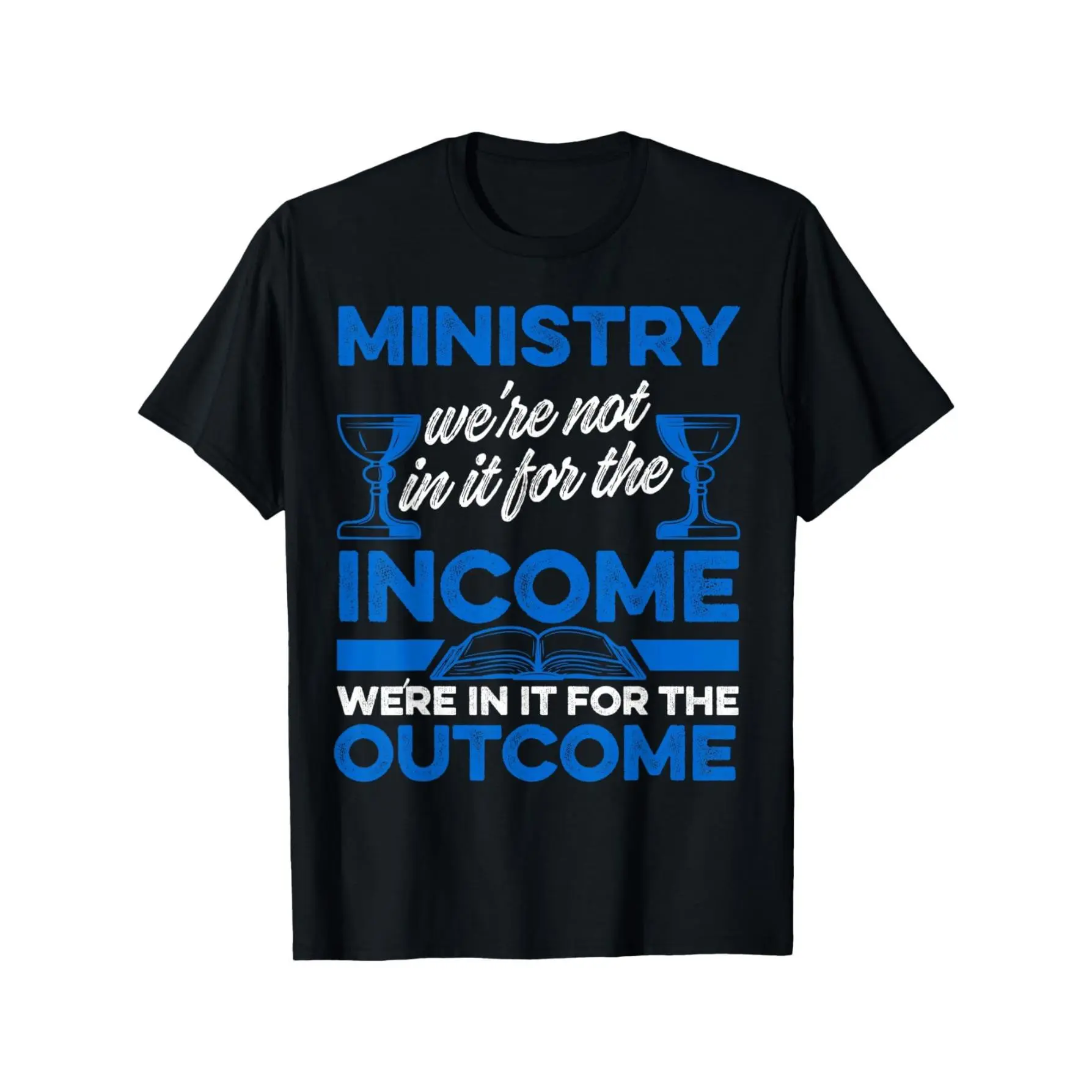 Men's Minister T-Shirt - Religious Leader Tee with Bold "Ministry & Outcome" Message - Classic Black Church Apparel for Pastor, Missionary, Youth Director - Soft Breathable Cotton Shirt for Ministry Events & Casual Wear, Pastor Wardrobe Staple, Minister T