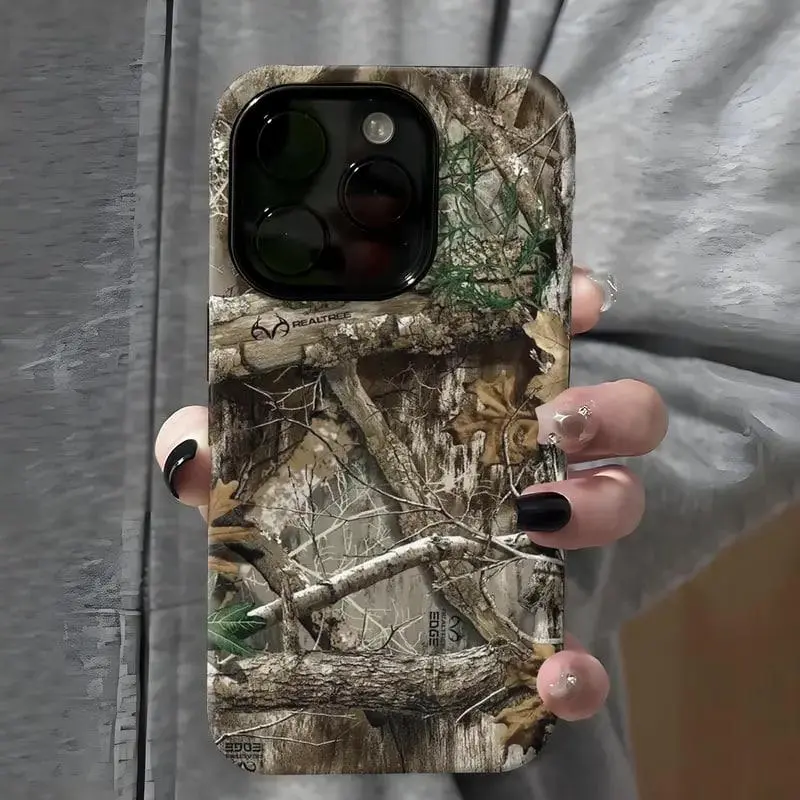 Woodland Camo Pattern Phone Case,Shockproof Rugged Cover Dual Layer Soft TPU Bumper Hard Shell Design for iPhone 11 12 13 14 15 16 17 Pro Max Plus Air