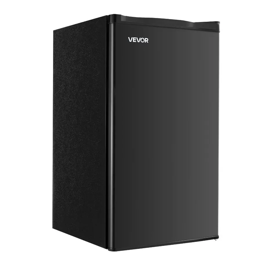 【DealsForYouDays】VEVOR Mini Fridge, 3.2 Cu. Ft, Single Door Compact Refrigerator, Adjustable Temperature, Glass Shelf, Energy Efficient Small Refrigerator, Reversible Door, Low Noise, for Bedroom Dorm Office, Black