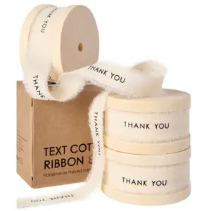 5/8" x 15 Yd Printed Cotton Ribbon 3 Rolls, Frayed Fringe Gift Wrapping Ribbon for Birthday Thank You Christmas Crafts & Holiday Decor, Vitalizart outdoorfun