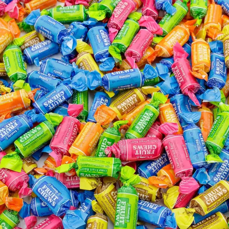 Tootsie Roll Fruit Chews - 1 Lb Bag - Assorted Candy - Bulk Mix Individually Wrapped Chewy Fruit Rolls Pouch - Pefect for Parties
