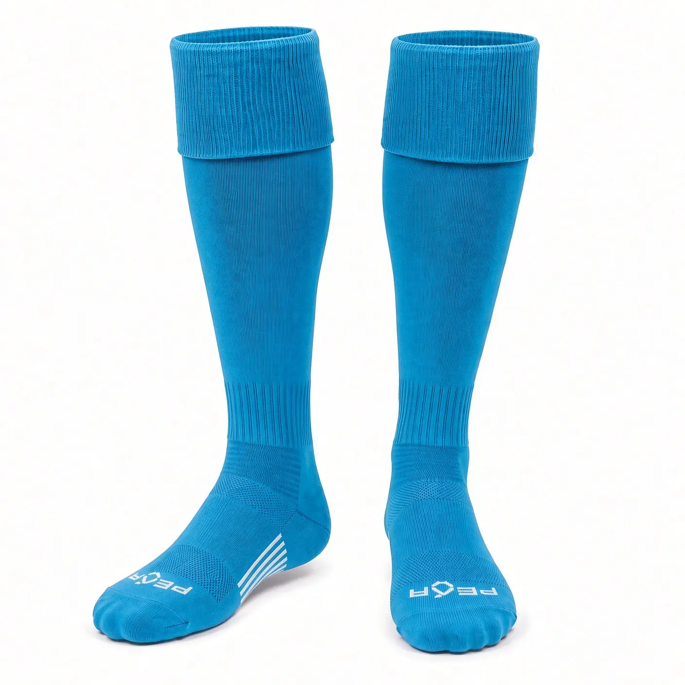 PEAR SOX Euro Teal Blue Knee High Soccer Socks - Youth & Adult Soccer, Baseball, Football & Softball Socks