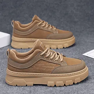 Men's 2025 Autumn New Retro Thick-Soled Closed Martin Workwear Trainers, Outdoor Comfortable Casual Footwear, Walking Shoes