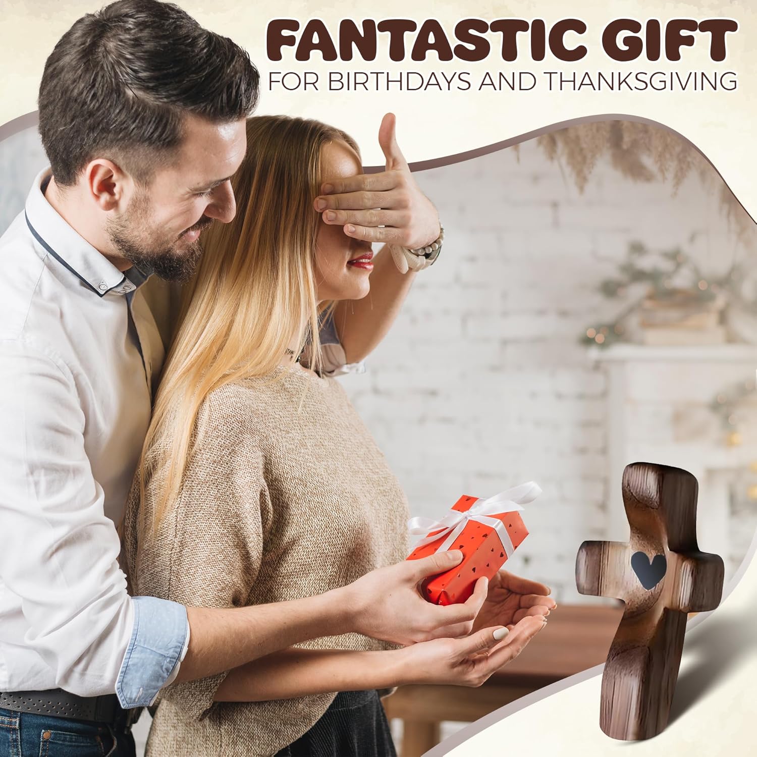20/10/6/3PCS Pocket Wood Prayer Cross - Encouragement Gift, Fingertip Stress Relief Gifts, Ideal Christian Prayers for Handheld Use, for Personal Devotion, Family Prayer, Home Office Decor Religious Ornaments, Stress Relief Decoration Olive Set