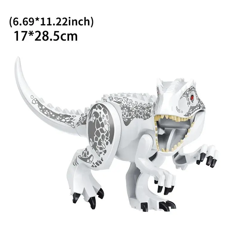 Kids' Dinosaur Building Blocks Set - T-Rex, Velociraptor, Stegosaurus Locking Bricks, STEM Educational Unisex Learning Toy, Non-Toxic Durable Precision Interlock Colorful Stacking Kits, Safe Edges Gift for 6+ Years Old
