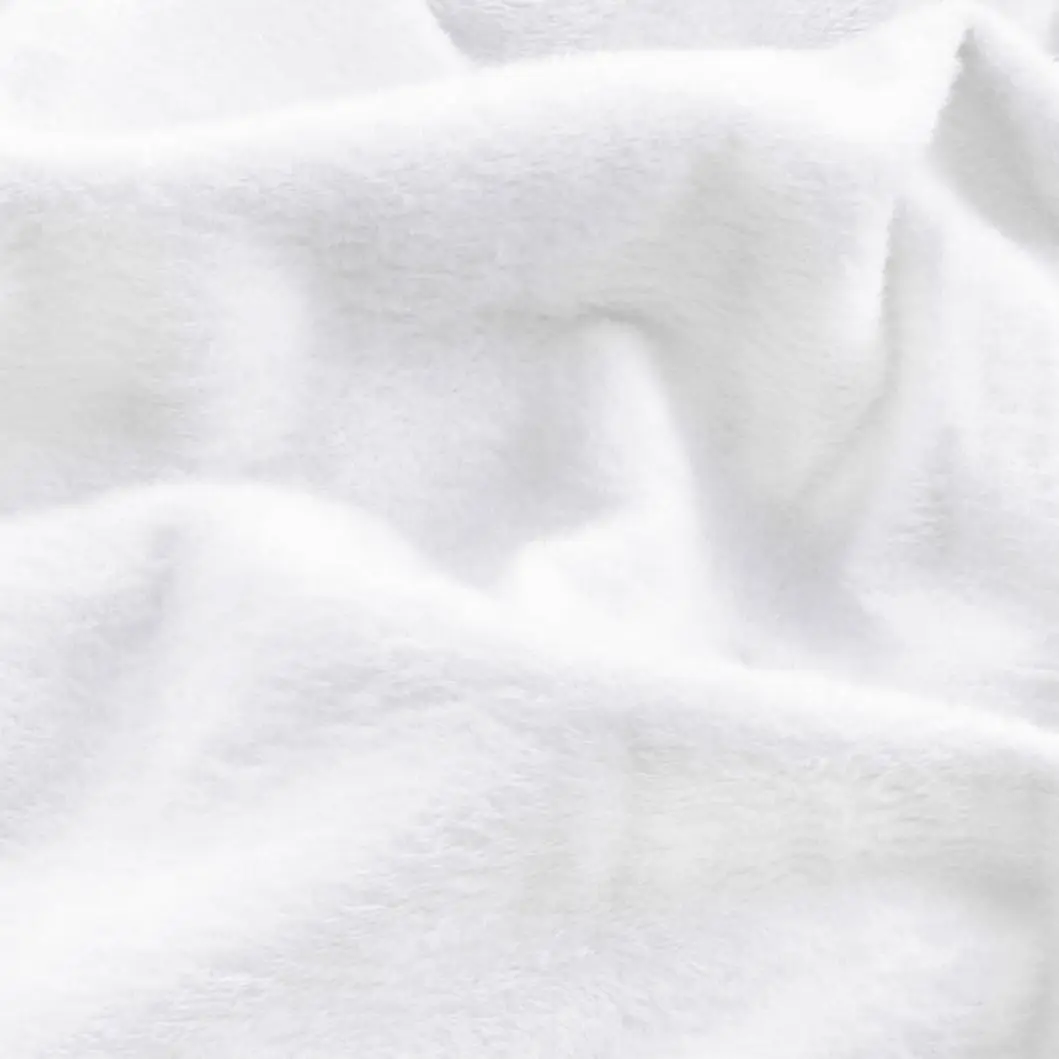 Minky Fabric by The Yard 1 X 60 Inch, Wide Precut Fleece White Cuddle Soft Plush Solid Fabric for Blanket Pillow Cover Scarf, Sewing Craft DIY Material for Baby Blankets, Home Sewing Gift