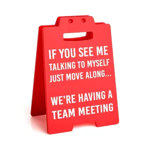 Funny Desk Sign for Office – Hilarious Quote Plaque Gift for Coworkers, Employees, or Bosses – Gag Cubicle Decor for Birthday, White Elephant & Holiday