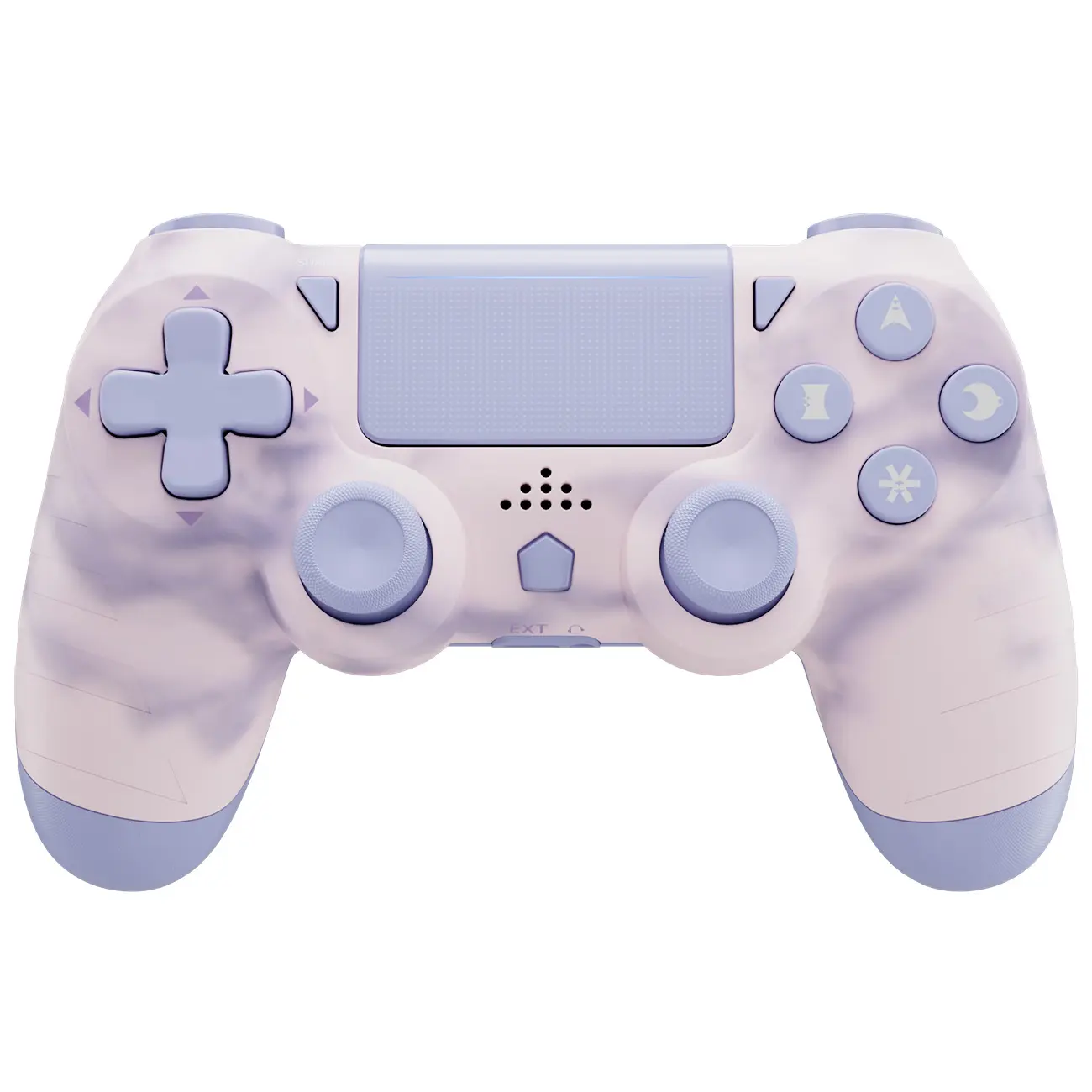Wireless Game Controller For PS4 PC Android iOS, Dual Vibration, Speaker, Motion Control, Touchpad, Classic button layout, Pink Game Controller