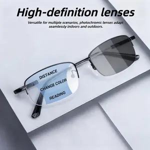 1pc Men's & Women's Multifunctional Reading Glasses with Memory Eyeglass Temples - Presbyopia, Full-Frame Square Lens, Comfortable Fit for Computer, TV, Books & Smartphone Use - Business & Everyday Eyewear (No