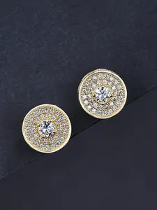 Iced Chics Round Hip Hop Stud Earrings, Synthetic Zircon, Cubic Zirconia Earrings, Cz Earrings, Unisex, Perfect for Gifts, Dates, Valentine's Day, Birthday