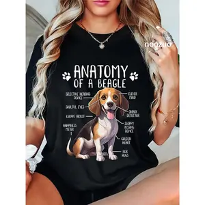 100% Cotton Funny Beagle Anatomy Of A Beagle Dog Owner Cute Pet Lover T-Shirt