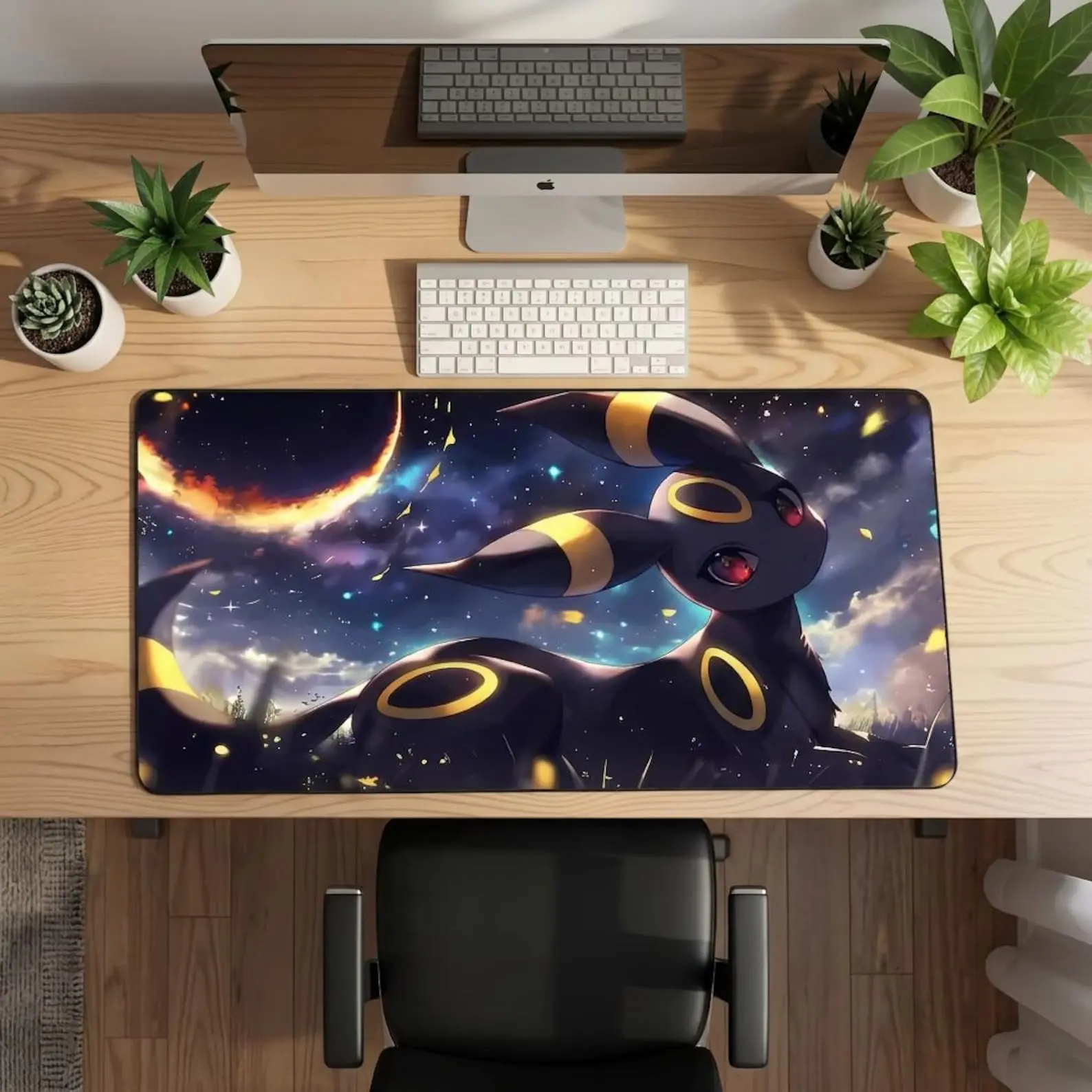 Umbreon, noctali Mouse Pad, Pokemon Gaming Desk Mat, Umbreon Pokemon Mouse Pad, Large Anime Desk Mat, Gamer Gift