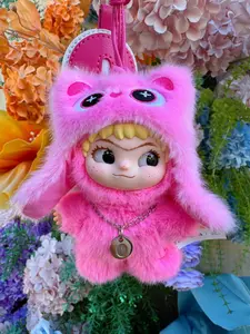 Wakuku On A Roll Series Plush Blind Box Toy-Cute Collectible Doll with Pendant Decor, Christmas Surprise Gift