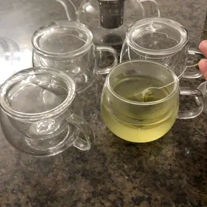 Transparent Heat Resistant Glass Tea Pot 600ML Glass Tea Kettle with Filter, Round Bead Lid, Perfect for Stovetop Use, Ideal for Christmas, Halloween, Easter, Thanksgiving