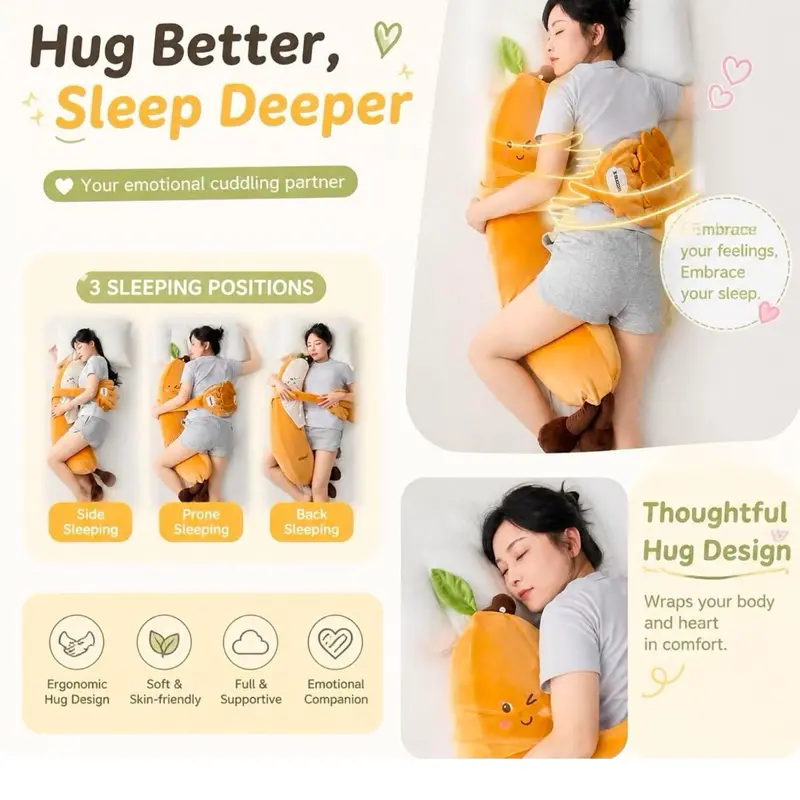 Soothing Patting Pillow - Plush Texture Synthetic Cushion, Gentle Back Patting for Sleep, Machine-Washable, Durable Travel Pillow