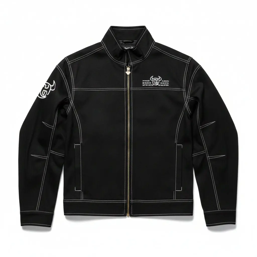 Men's Cowboy Hardware "Barb CH" Black Canvas Jacket