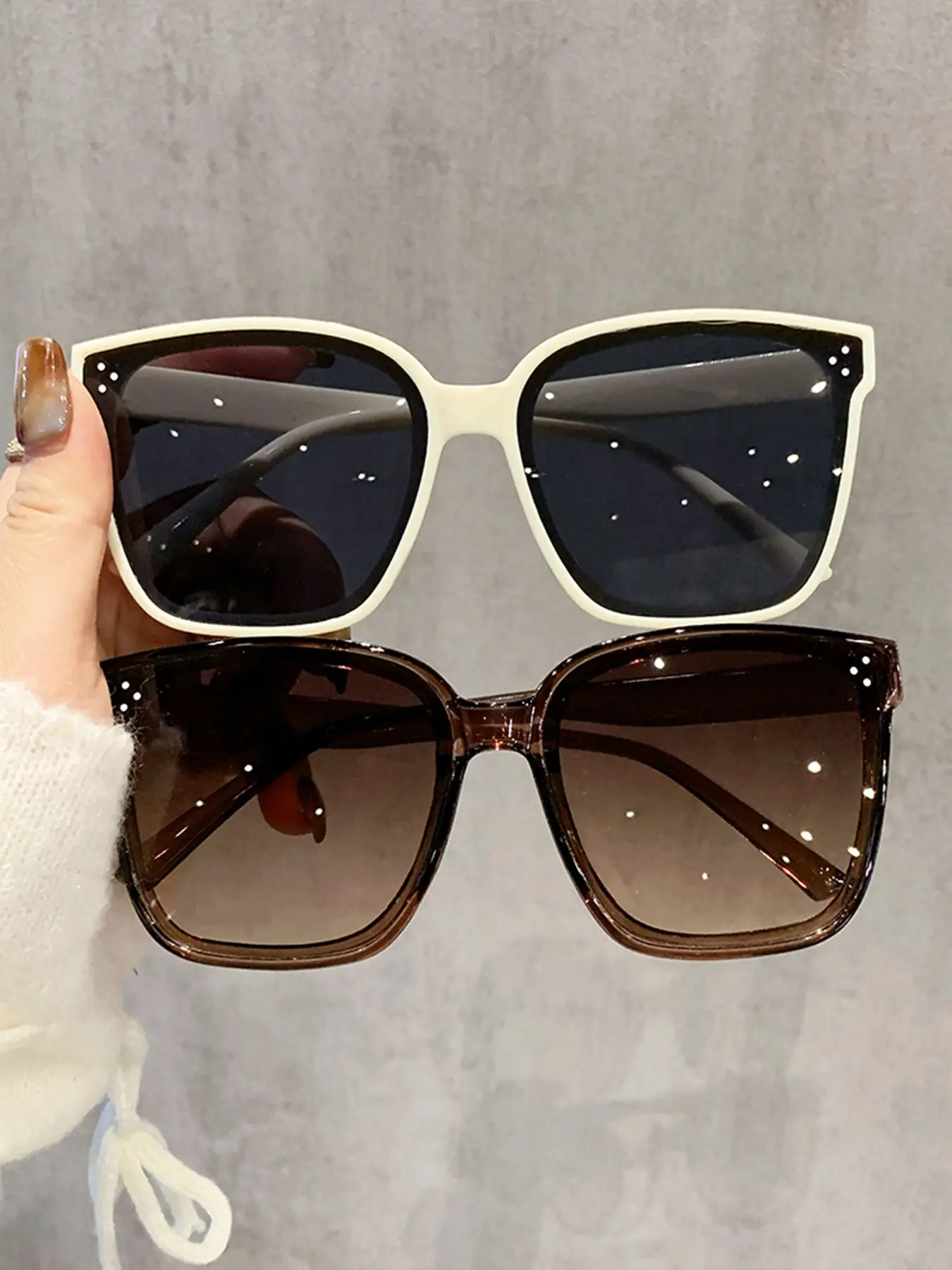 2 Pairs Unisex Large Frame Trendy Casual Sunglasses, Fashionable Comfortable Eyewear for Women, Outdoor Activities, Parties, Travel, Driving, Fishing, Square Mirrored Shades