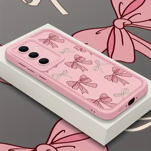 Cute Bow Lovely Pattern Case for Samsung Galaxy S24 Plus S25 S23 S22 S21 Ultra FE S24+ Patterned Soft TPU Full Camera lens Protection Rugged Phone Cover Gift 2D printing