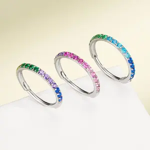 OUFER 20G 316L Stainless Steel Dainty Rhinestone Nose Hoop Piercing Jewelry, AAA+ Grade Mixed Colors Body Jewelry, 5mm-10mm Multi-Size Unisex Nose Piercings for Daily Wear