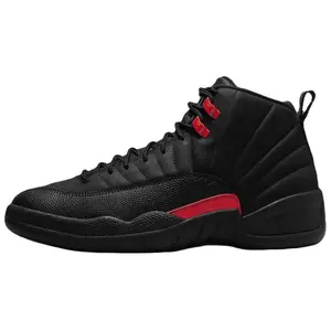Jordan Air Jordan 12 'Bloodline' Mid-Top Basketball Shoes Men's Black Red CT8013-003