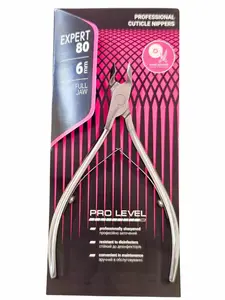 Staleks Pro Expert Cuticle Nipper 80 6 mm Full Jaw Stainless Steel for Manicure Nail Care & Art Precision Tool Full Jaw Design