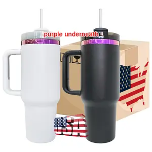 20 Pack YIPAI USA Warehouse H2.0 30oz Purple Plated Underneath Powder Coated Quencher Tumblers for Laser Engraving mommy gift