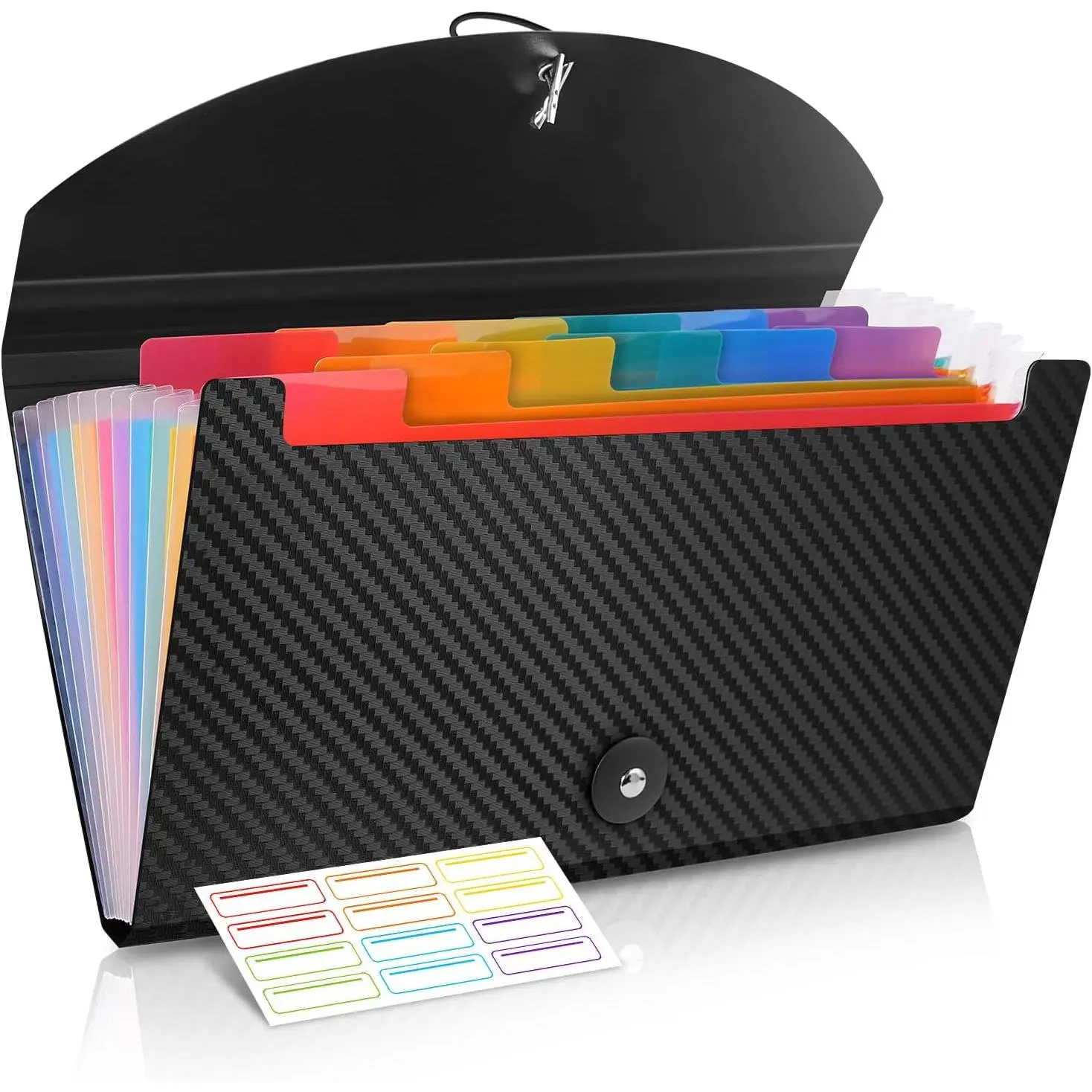 Receipt Organizer  13 Pockets Receipt Holder Small Accordion File Organizer Expanding File Folder Large Capacity Cards Ticket File Check Cards Bill Business  Storage Case