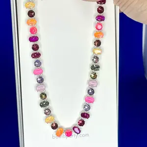Bomb Party Retro Jewel Candy Necklace RBP7303 The Emery - Electric Neon Punch