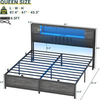 Queen Size  Black Oak