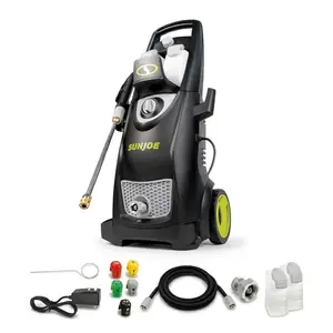 Sun Joe Electric Pressure Power Washer, Heavy-Duty, Cleaning Machine for Patios, Decks, & Sidewalks, Safety First GFCI Power Cord, w/Dual Soap Tanks, SPX3000