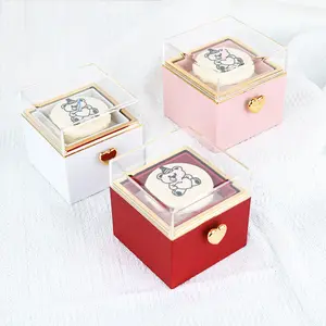 Birthday gift: Bear-shaped cake with candles, surprise flip box, perfect for girlfriends, ladies, and mothers' birthdays and anniversaries.