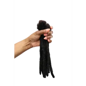 100% Human Hair Kinky Loc Extensions (10 Strands per bundle)