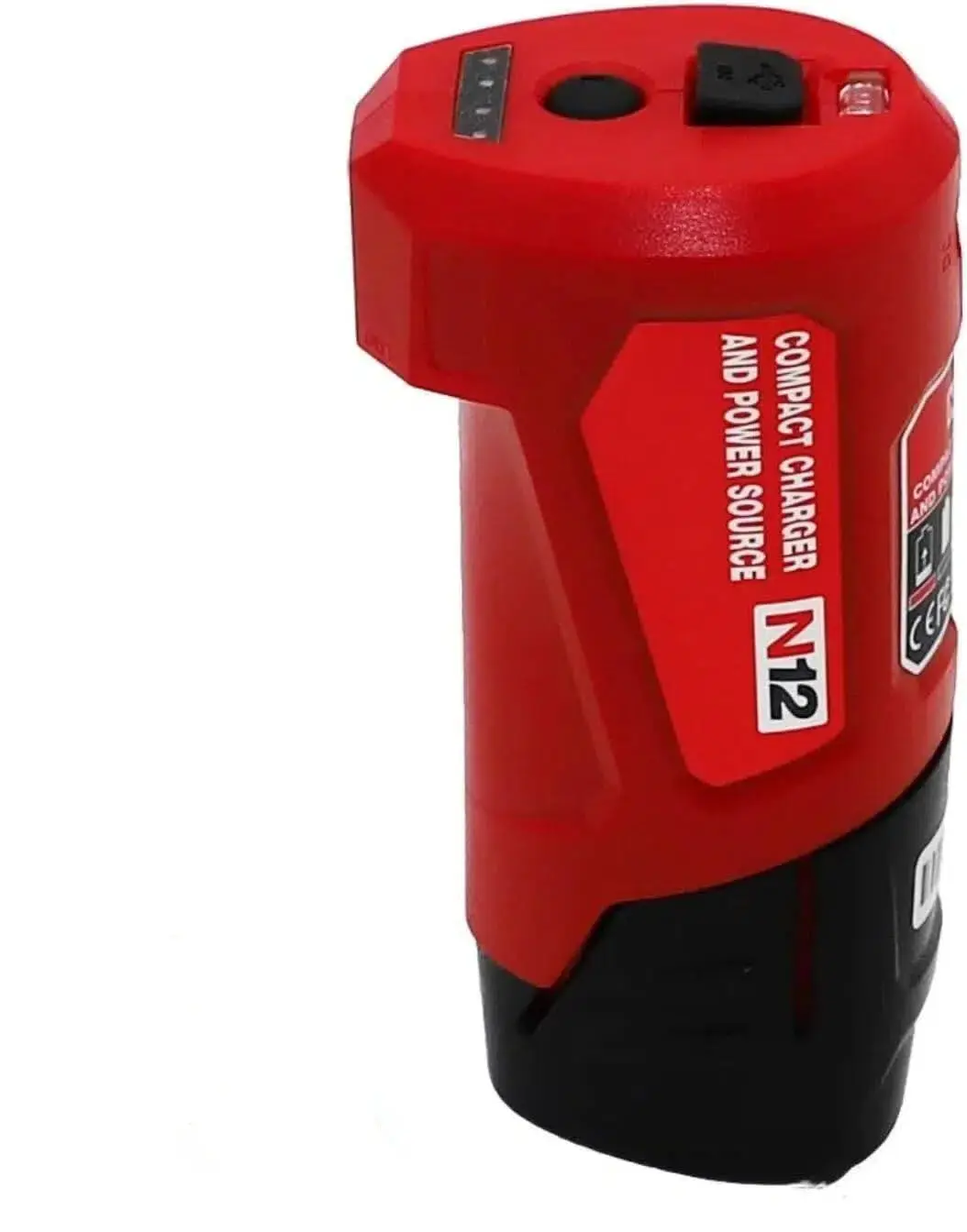 M12 12V Dual USB Charger for Milwaukee Select Tools, Portable USB Charging Station with Port & Adapters for Everyday Carry Job Site Users, Dual Ports