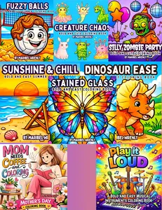 Pick Any 3 Deluxe Spiral Coloring Books – Build Your Own Premium Bundle (8.5x11 Cardstock Edition)