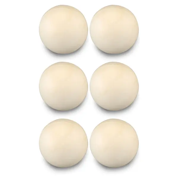White Sponge Rubber Lacrosse Balls, 6 Pack, Soft Foam for Safe Indoor Practice and Training Drills, Indoor Use